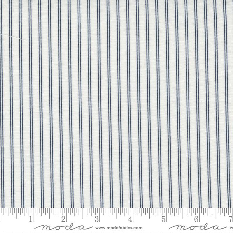 Moda Nantucket Summer Stripe Cream Navy Fabric
