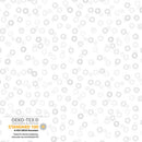 Stof Frosty Snowflake Circles White Silver Fabric