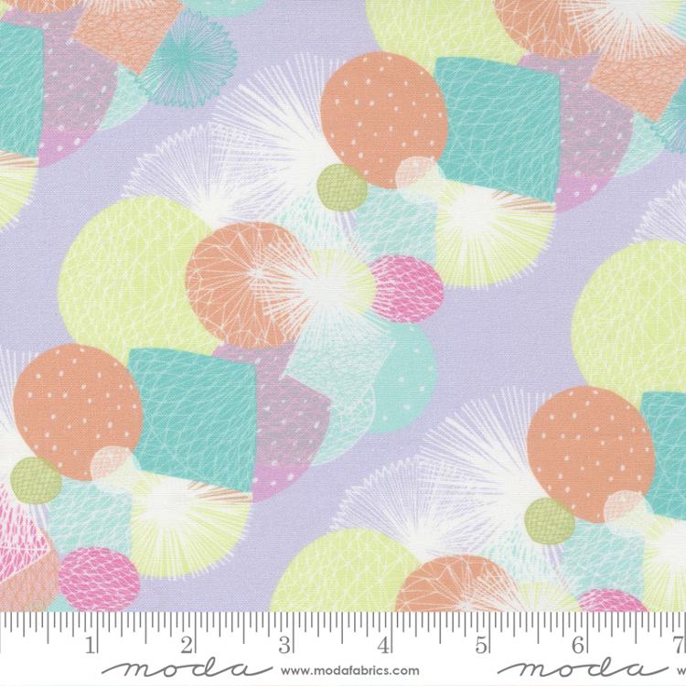 Moda Soiree Fan Frill Geometrics Lavender Fabric