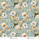 Blank Quilting Wild And Free Small Floral Teal Fabric