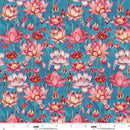 Blank Quilting Botanic Symphony Lotus Teal Fabric