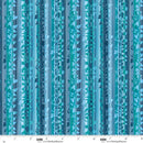 Blank Quilting Botanic Symphony Vine Stripe Teal Fabric