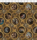 In The Beginning Steampunk Menagerie Portraits Fabric