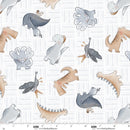 Blank Quilting Rock Of Ages Tossed Dinosaur Fabric