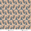 Blank Quilting Rock Of Ages Walking Dinosaur Charcoal Fabric