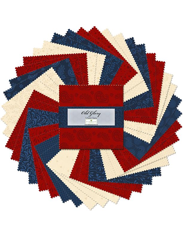 Wilmington Prints Old Glory 5 Karat Gems