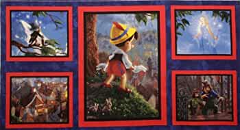 David Textiles Pinocchio Wishes Upon A Star Panel ONLINE PURCHASE ONLY