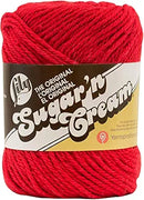 Lily Sugar N Cream Red Yarn