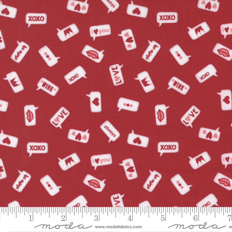 Moda XOXO Modern Love Lipstick Fabric