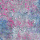 Island Batik Swirls Multi Red Blue Dusty Batik Fabric