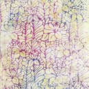 Island Batik Flower Blossom Multi Purple Pink Iris Batik Fabric