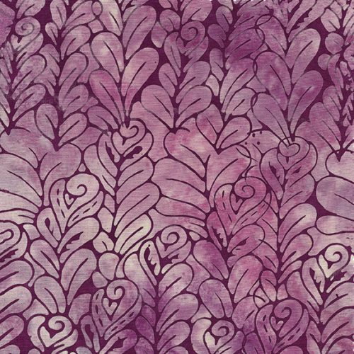 Island Batik Flower Blossom Purple Jelly Batik Fabric