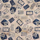 Island Batik Missing You Mail Neutral Chalk Batik Fabric