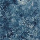 Island Batik Missing You Ink Splat Blue Denim Batik Fabric