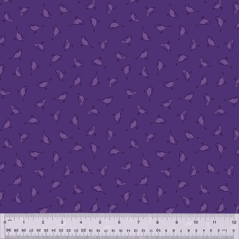 Windham Fabrics Color Club Birdies Violet Fabric