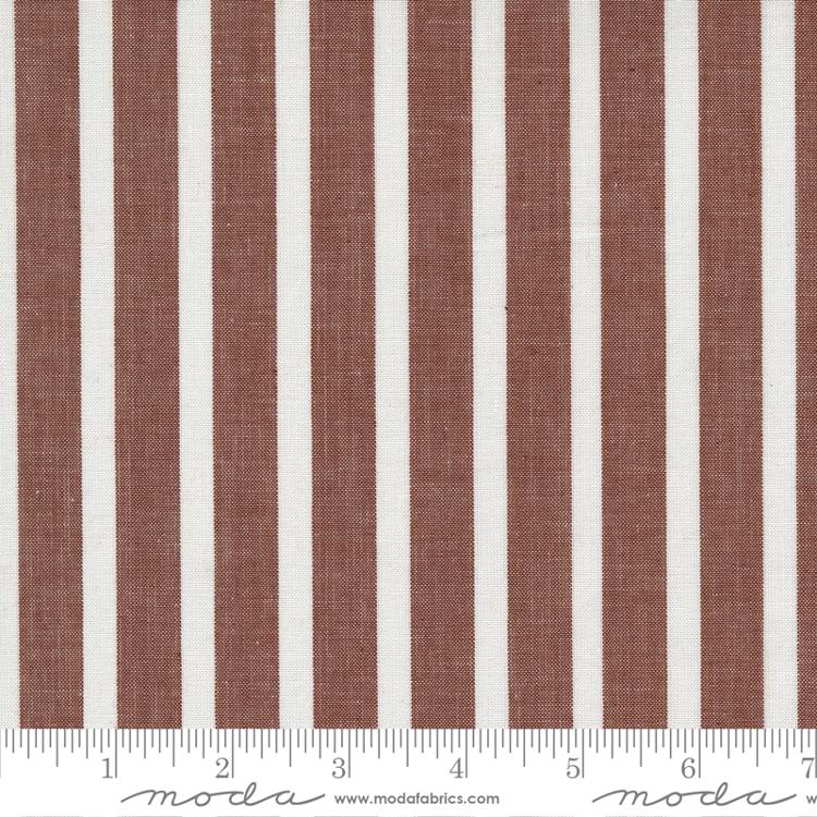 Moda Vista Wovens Stripe Rust Fabric