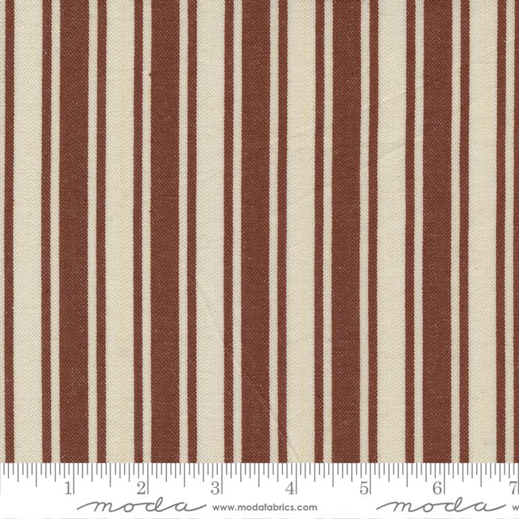Moda Vista Wovens Stripe Rust Fabric