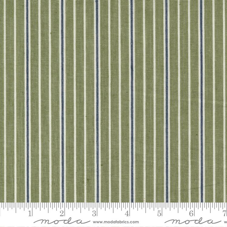 Moda Vista Toweling Stripe Celadon Fabric