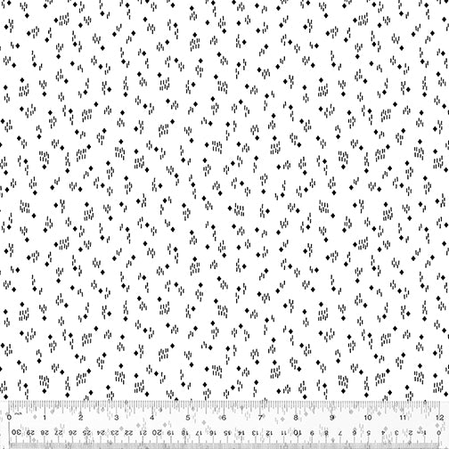 Windham Fabrics Pen And Ink Rhythm White Fabric