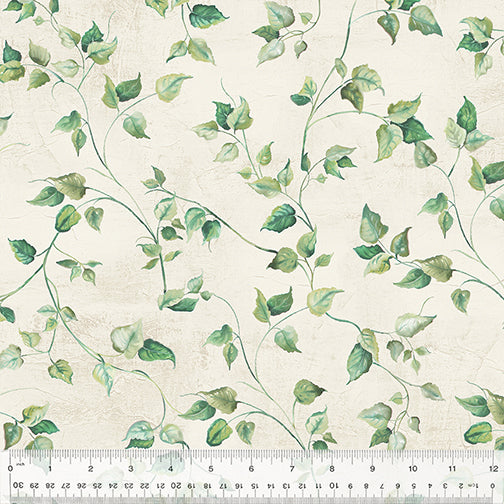 Windham Fabrics Butterfly Collector Ivy Ivory Wide Back Fabric