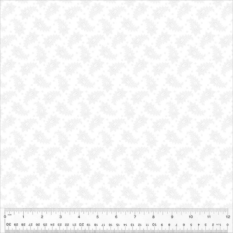 Windham Fabrics Blanche Meandering White On White Fabric