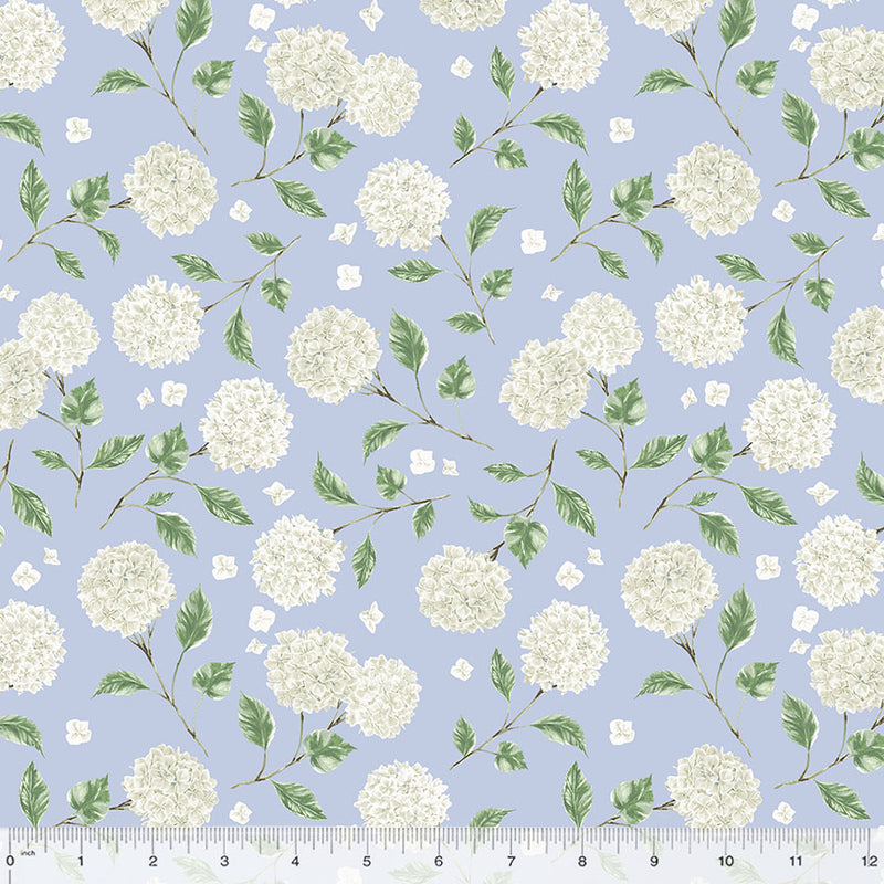 Windham Fabrics Summer Bliss Single Stems Sky Fabric