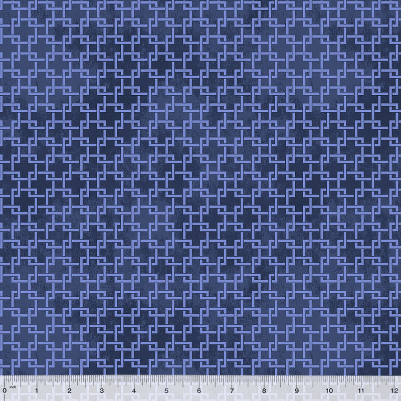 Windham Fabrics Summer Bliss Trellis Navy Fabric