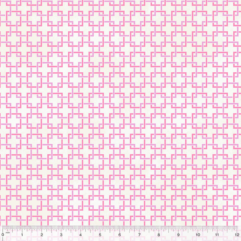 Windham Fabrics Summer Bliss Trellis Pink Lilac Fabric