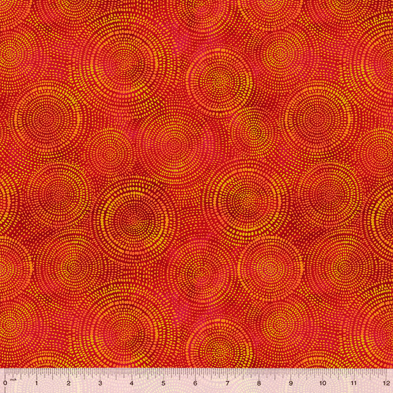 Windham Fabrics Radiance Basics 4 Fiery Orange Fabric