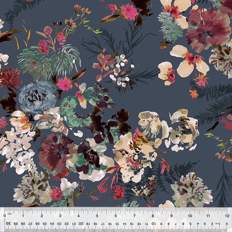 Windham Fabrics Flora Slate Fabric