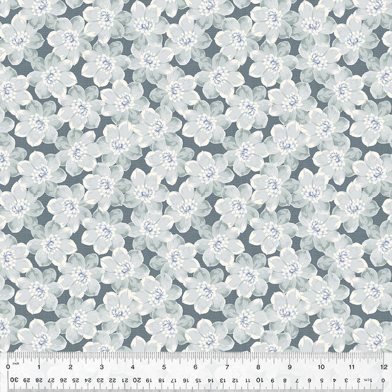 Windham Fabrics Laurel Flower Bliss Blue Fabric