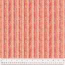 Windham Fabrics Clover & Dot Coral Leaf Stripe Fabric