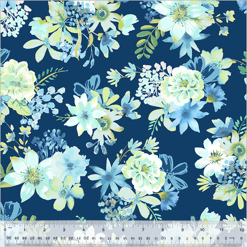 Windham Fabrics Buttercup Gather Navy Fabric