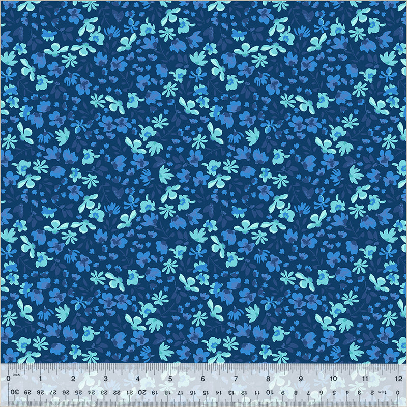 Windham Fabrics Buttercup Petite Blooms Navy Fabric