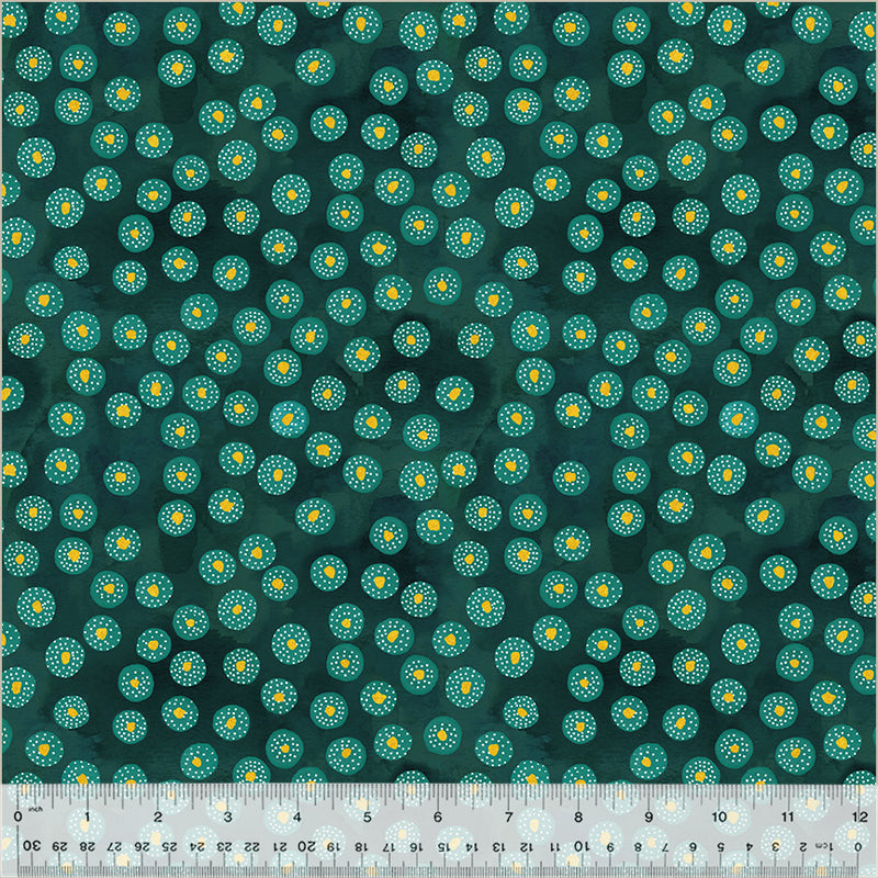 Windham Fabrics Ebb And Flow Spritz Metallic Jade Fabric