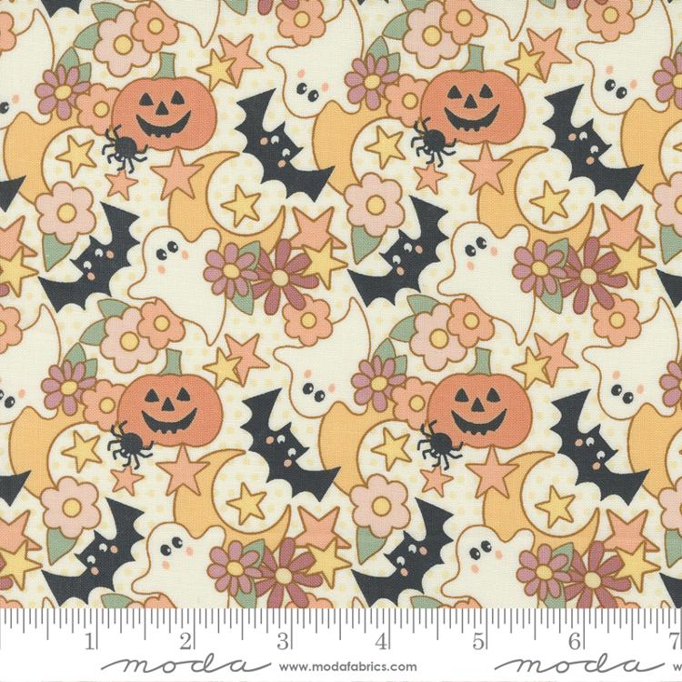 Moda Owl O Ween Spooky Cuties Ghost Fabric