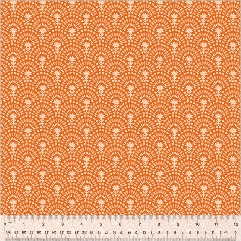 Windham Fabrics Harvest Gathering Cobblestone Bloom Pumpkin Spice Fabric