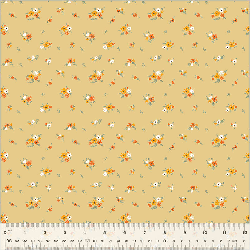 Windham Fabrics Harvest Gathering Ditsy Bunch Latte Fabric