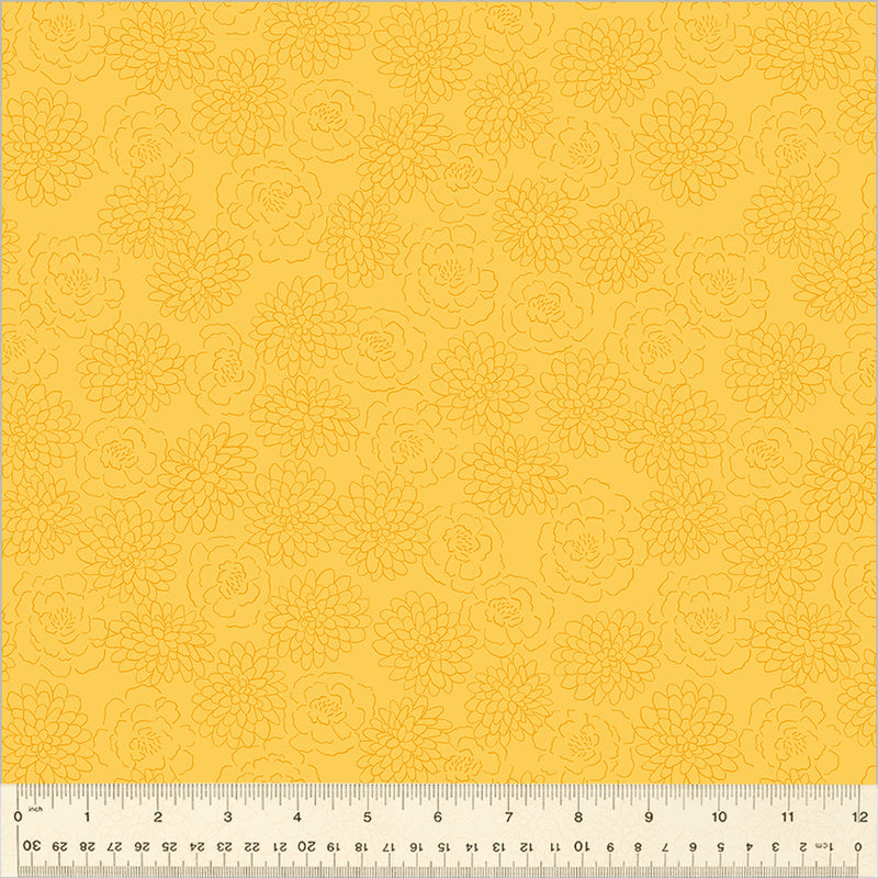 Windham Fabrics Harvest Gathering Floral Imprint Amber Fabric