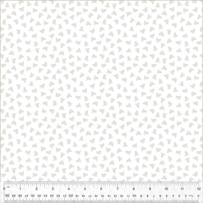 Windham Fabrics Icing Chirp Chirp White On White Fabric