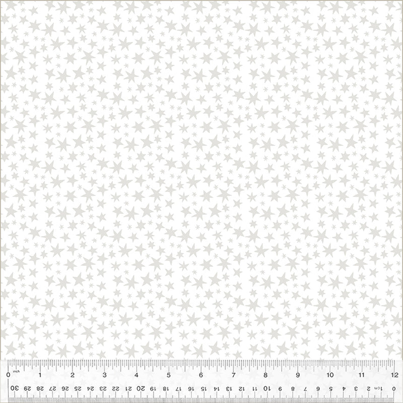 Windham Fabrics Icing Starry White On White Fabric