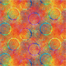 Windham Fabrics Flower Of Life Orange Crush 108" Wide Back Batik Fabric