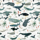 Windham Fabrics Deep Blue Creatures Of The Sea Foam Fabric