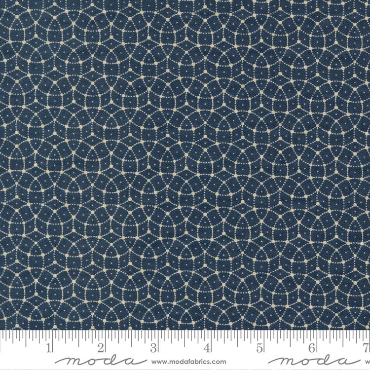 Moda Back To Basics Mosaic Blueberry Fabric