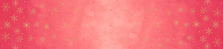 Moda Ombre Flurries Metallic Snowflakes Hot Pink Fabric