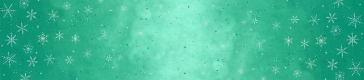 Moda Ombre Flurries Metallic Snowflakes Teal Fabric