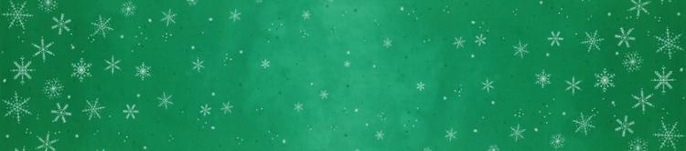 Moda Ombre Flurries Metallic Snowflakes Kelly Fabric