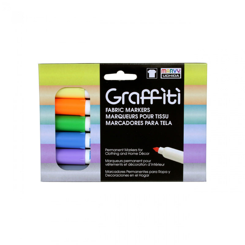 Graffiti Fabric Marker Set Pastel