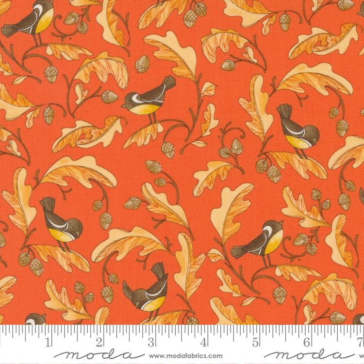 Moda Forest Frolic Chickadees And Acorns Orchard Fabric
