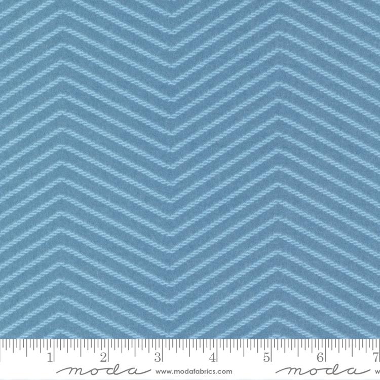 Moda Lakeside Gatherings Double Zig Zag Stripe Lake Flannel Fabric